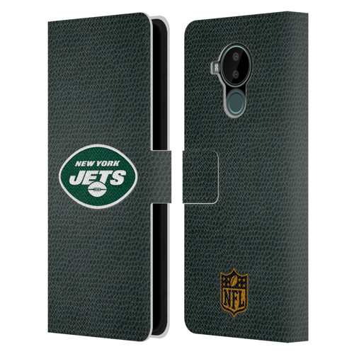 NFL New York Jets Logo Football Leather Book Wallet Case Cover For Nokia C30