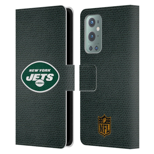 NFL New York Jets Logo Football Leather Book Wallet Case Cover For OnePlus 9