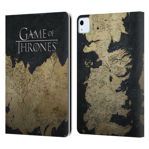 HBO Game of Thrones Key Art Westeros Map Leather Book Wallet Case Cover For Apple iPad Air 11 2020/2022/2024