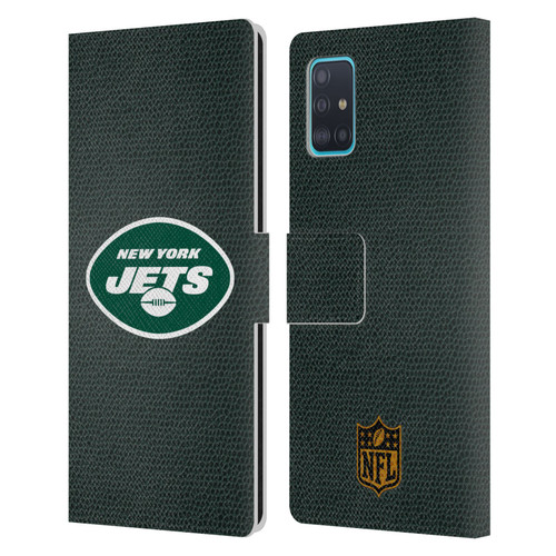 NFL New York Jets Logo Football Leather Book Wallet Case Cover For Samsung Galaxy A51 (2019)