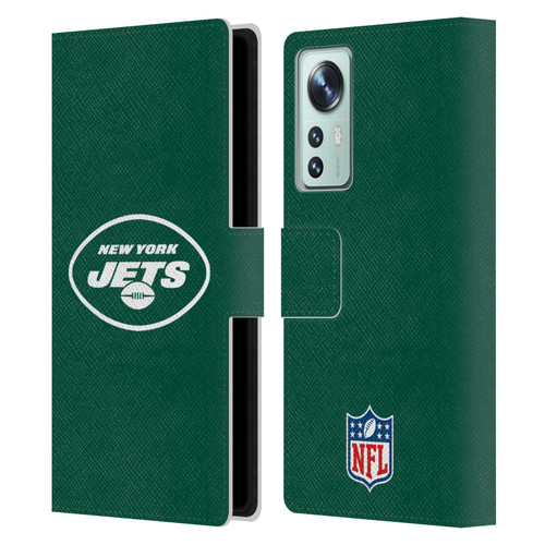NFL New York Jets Logo Plain Leather Book Wallet Case Cover For Xiaomi 12