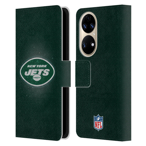 NFL New York Jets Artwork LED Leather Book Wallet Case Cover For Huawei P50