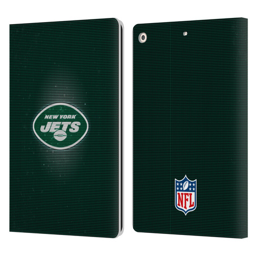 NFL New York Jets Artwork LED Leather Book Wallet Case Cover For Apple iPad 10.2 2019/2020/2021