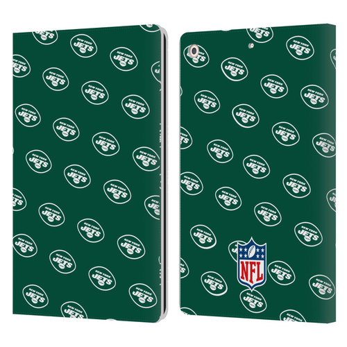 NFL New York Jets Artwork Patterns Leather Book Wallet Case Cover For Apple iPad 10.2 2019/2020/2021
