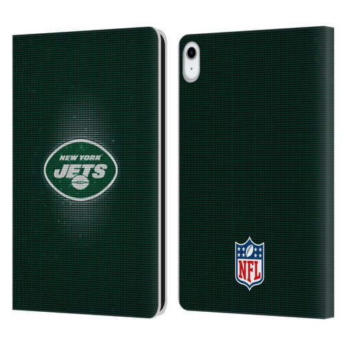 NFL New York Jets Artwork LED Leather Book Wallet Case Cover For Apple iPad 10.9 (2022)