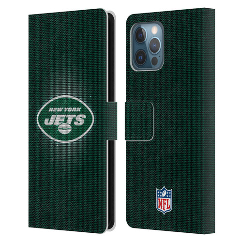 NFL New York Jets Artwork LED Leather Book Wallet Case Cover For Apple iPhone 12 Pro Max