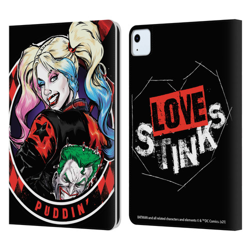 Batman DC Comics Harley Quinn Graphics Puddin Leather Book Wallet Case Cover For Apple iPad Air 11 2020/2022/2024