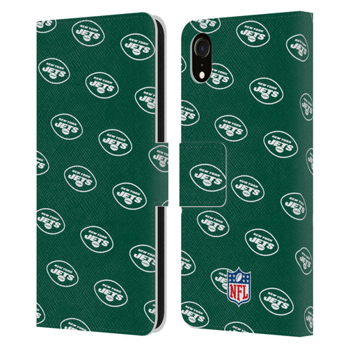 NFL New York Jets Artwork Patterns Leather Book Wallet Case Cover For Apple iPhone XR