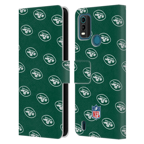NFL New York Jets Artwork Patterns Leather Book Wallet Case Cover For Nokia G11 Plus