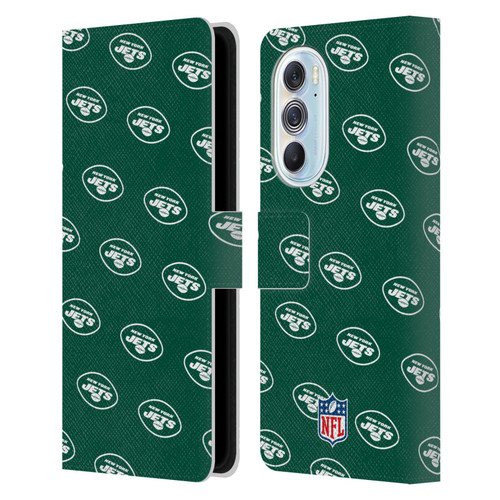 NFL New York Jets Artwork Patterns Leather Book Wallet Case Cover For Motorola Edge X30