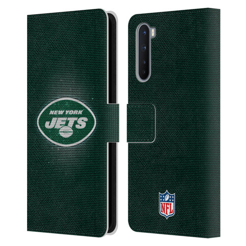 NFL New York Jets Artwork LED Leather Book Wallet Case Cover For OnePlus Nord 5G