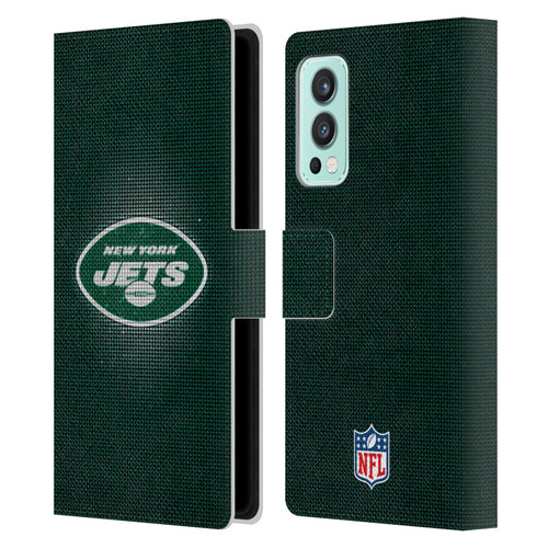 NFL New York Jets Artwork LED Leather Book Wallet Case Cover For OnePlus Nord 2 5G