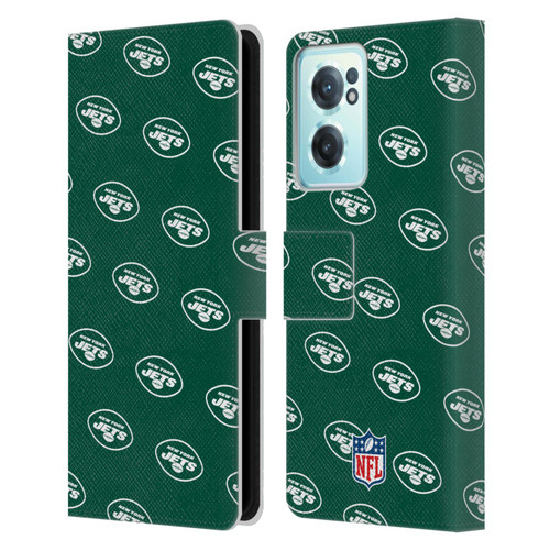 NFL New York Jets Artwork Patterns Leather Book Wallet Case Cover For OnePlus Nord CE 2 5G