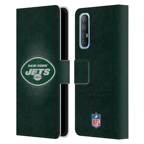 NFL New York Jets Artwork LED Leather Book Wallet Case Cover For OPPO Find X2 Neo 5G