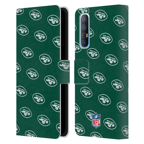 NFL New York Jets Artwork Patterns Leather Book Wallet Case Cover For OPPO Find X2 Neo 5G
