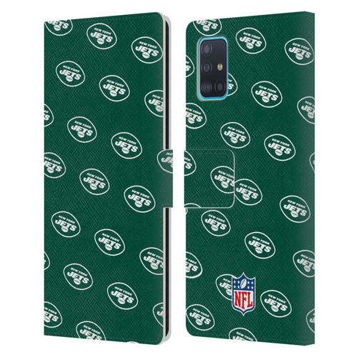 NFL New York Jets Artwork Patterns Leather Book Wallet Case Cover For Samsung Galaxy A51 (2019)