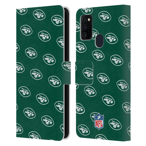 NFL New York Jets Artwork Patterns Leather Book Wallet Case Cover For Samsung Galaxy M30s (2019)/M21 (2020)