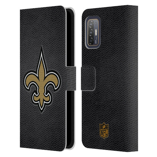 NFL New Orleans Saints Logo Football Leather Book Wallet Case Cover For HTC Desire 21 Pro 5G