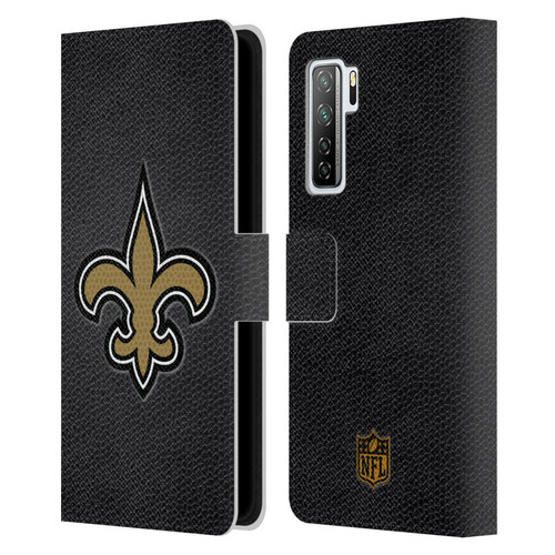 NFL New Orleans Saints Logo Football Leather Book Wallet Case Cover For Huawei Nova 7 SE/P40 Lite 5G