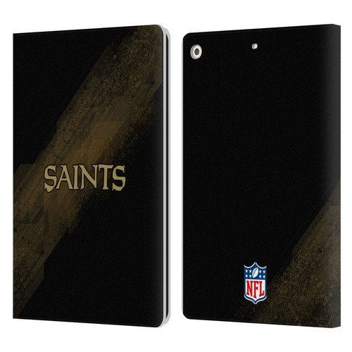 NFL New Orleans Saints Logo Blur Leather Book Wallet Case Cover For Apple iPad 10.2 2019/2020/2021