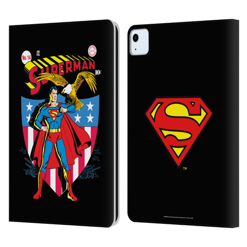 Superman DC Comics Famous Comic Book Covers Number 14 Leather Book Wallet Case Cover For Apple iPad Air 11 2020/2022/2024