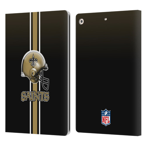 NFL New Orleans Saints Logo Helmet Leather Book Wallet Case Cover For Apple iPad 10.2 2019/2020/2021
