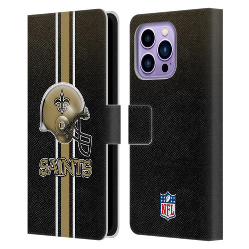 NFL New Orleans Saints Logo Helmet Leather Book Wallet Case Cover For Apple iPhone 14 Pro Max NFL New Orleans Saints Logo Helmet Leather Book Wallet Case Cover For Apple iPhone 14 Pro Max