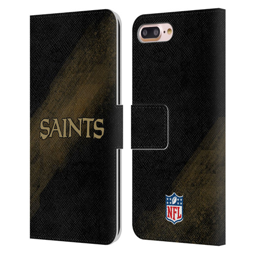 NFL New Orleans Saints Logo Blur Leather Book Wallet Case Cover For Apple iPhone 7 Plus / iPhone 8 Plus