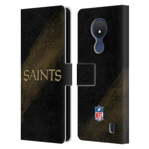 NFL New Orleans Saints Logo Blur Leather Book Wallet Case Cover For Nokia C21