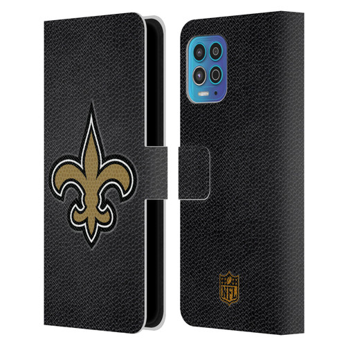 NFL New Orleans Saints Logo Football Leather Book Wallet Case Cover For Motorola Moto G100