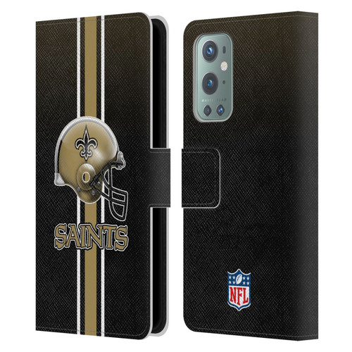 NFL New Orleans Saints Logo Helmet Leather Book Wallet Case Cover For OnePlus 9