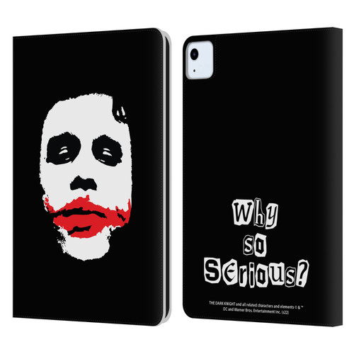 The Dark Knight Character Art Joker Face Leather Book Wallet Case Cover For Apple iPad Air 11 2020/2022/2024