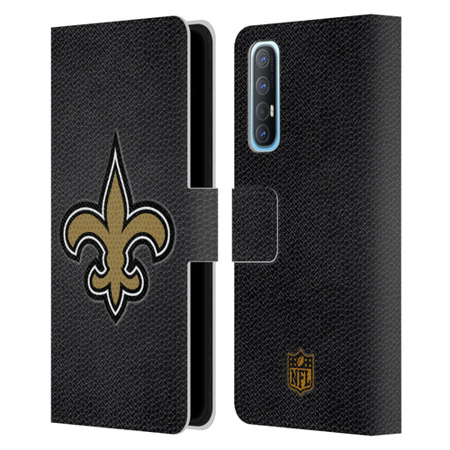 NFL New Orleans Saints Logo Football Leather Book Wallet Case Cover For OPPO Find X2 Neo 5G
