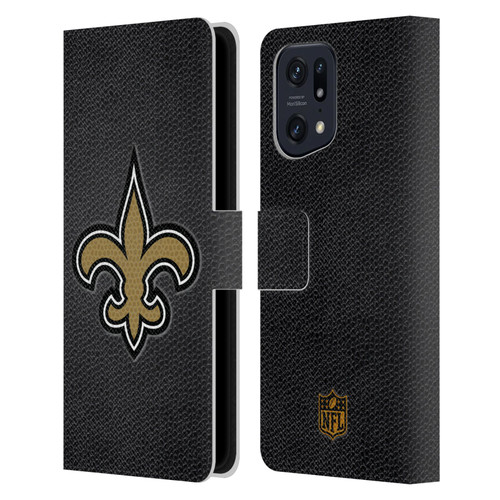 NFL New Orleans Saints Logo Football Leather Book Wallet Case Cover For OPPO Find X5