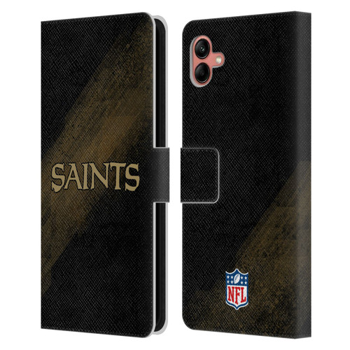NFL New Orleans Saints Logo Blur Leather Book Wallet Case Cover For Samsung Galaxy A04 (2022)
