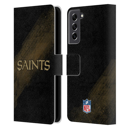 NFL New Orleans Saints Logo Blur Leather Book Wallet Case Cover For Samsung Galaxy S21 FE 5G