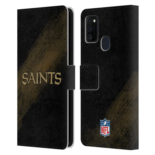 NFL New Orleans Saints Logo Blur Leather Book Wallet Case Cover For Samsung Galaxy M30s (2019)/M21 (2020)