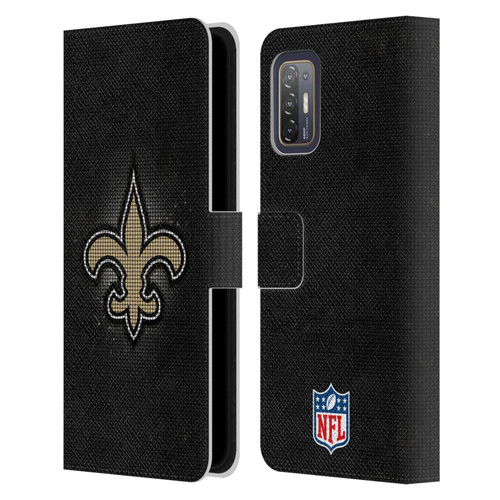 NFL New Orleans Saints Artwork LED Leather Book Wallet Case Cover For HTC Desire 21 Pro 5G