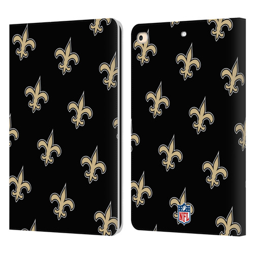 NFL New Orleans Saints Artwork Patterns Leather Book Wallet Case Cover For Apple iPad 9.7 2017 / iPad 9.7 2018