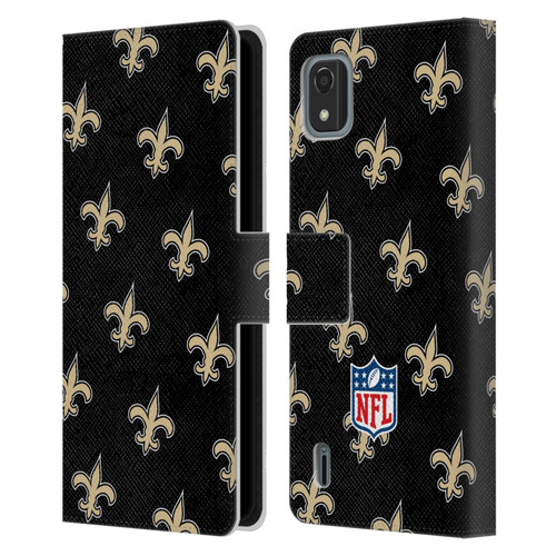 NFL New Orleans Saints Artwork Patterns Leather Book Wallet Case Cover For Nokia C2 2nd Edition