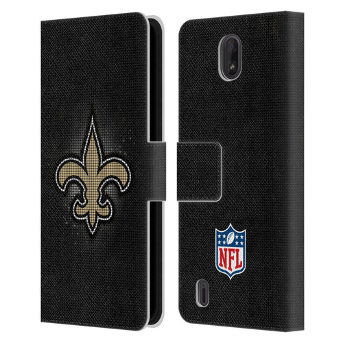 NFL New Orleans Saints Artwork LED Leather Book Wallet Case Cover For Nokia C01 Plus/C1 2nd Edition