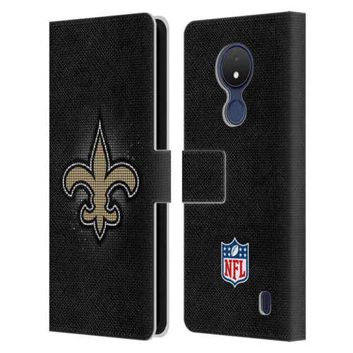 NFL New Orleans Saints Artwork LED Leather Book Wallet Case Cover For Nokia C21