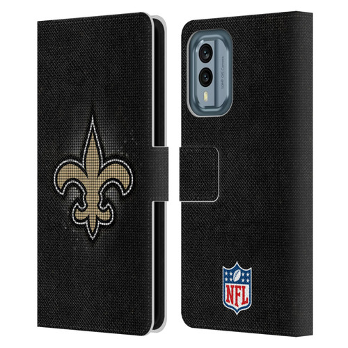 NFL New Orleans Saints Artwork LED Leather Book Wallet Case Cover For Nokia X30