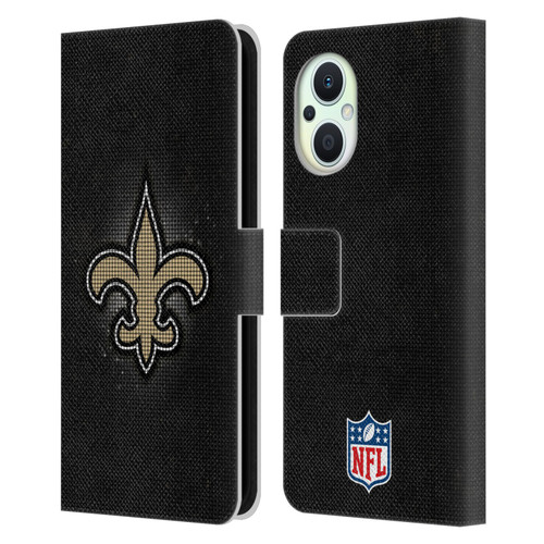 NFL New Orleans Saints Artwork LED Leather Book Wallet Case Cover For OPPO Reno8 Lite