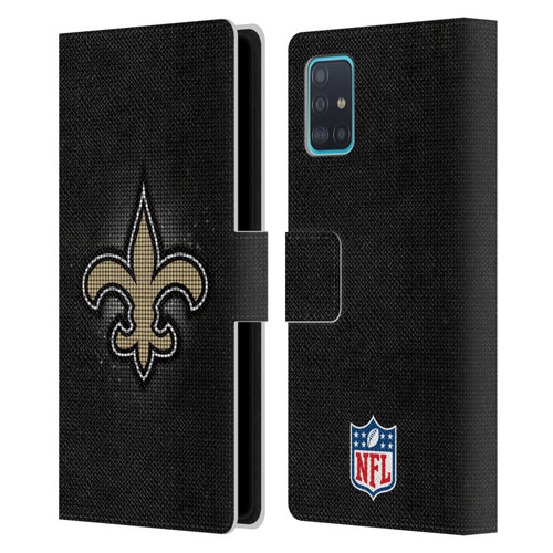 NFL New Orleans Saints Artwork LED Leather Book Wallet Case Cover For Samsung Galaxy A51 (2019)