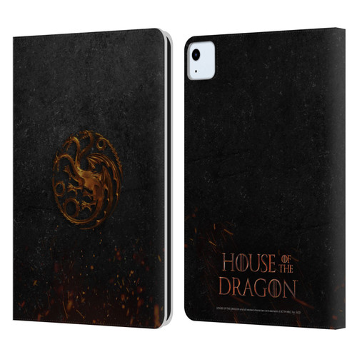 House Of The Dragon: Television Series Graphics Targaryen Emblem Leather Book Wallet Case Cover For Apple iPad Air 2020 / 2022