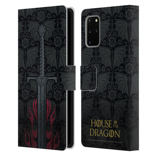 House Of The Dragon: Television Series Graphics Sword Leather Book Wallet Case Cover For Samsung Galaxy S20+ / S20+ 5G