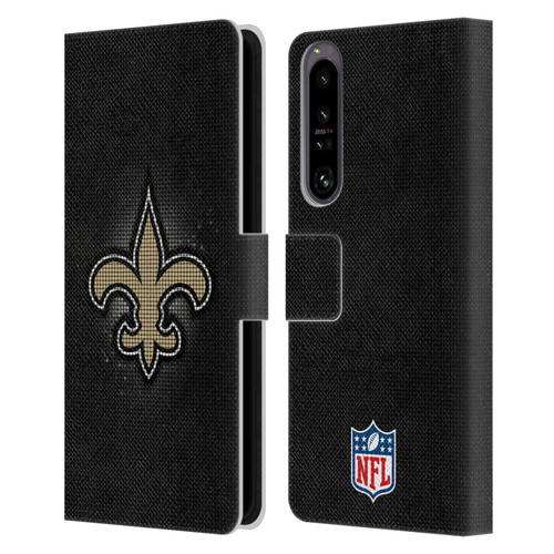 NFL New Orleans Saints Artwork LED Leather Book Wallet Case Cover For Sony Xperia 1 IV