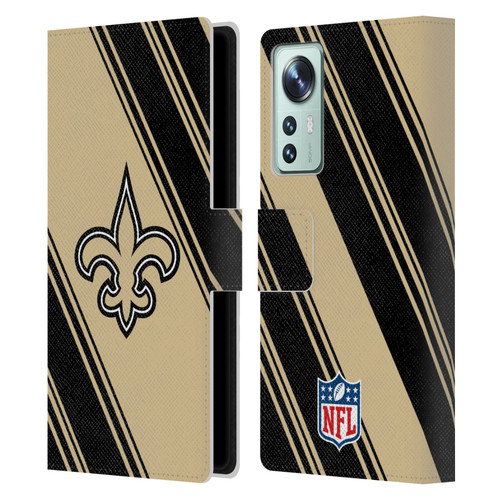 NFL New Orleans Saints Artwork Stripes Leather Book Wallet Case Cover For Xiaomi 12