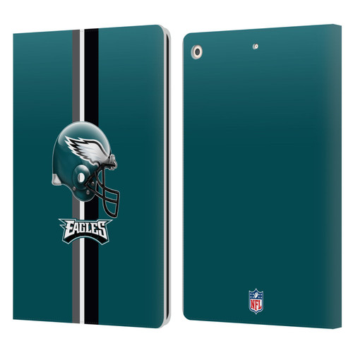 NFL Philadelphia Eagles Logo Helmet Leather Book Wallet Case Cover For Apple iPad 10.2 2019/2020/2021
